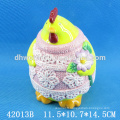 Creative cock ceramic money bank with easter design